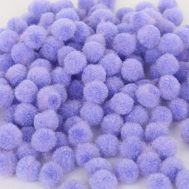 Light Purple 300 шт./лот 10 мм многоцветные помпоны мягкие шарики-Помпоны DIY Швейные Свадебные аксессуары для скрапбукинга - Цвет: Light Purple