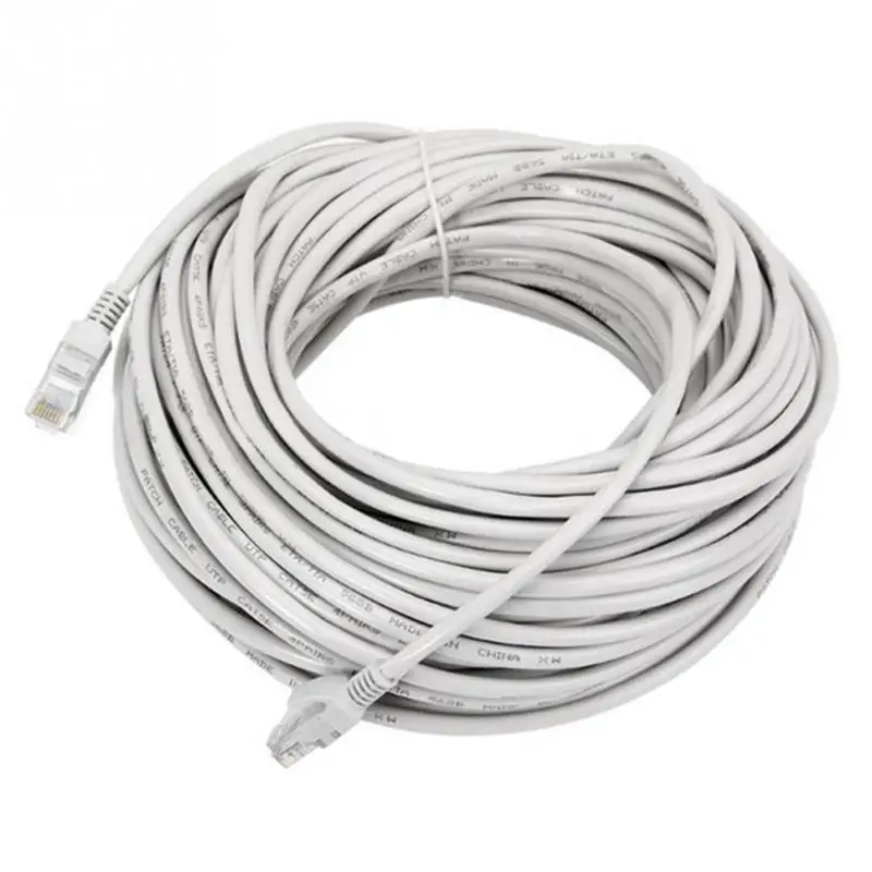 

30M CAT5 CAT5E RJ-45 Ethernet LAN Network Patch Cable White Male Connector ADSL cable