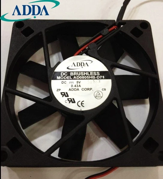 1pcs AD0805HB-D71 8015 80mm 8cm DC 5V 0.43A chassis power quiet computer case cooling fans
