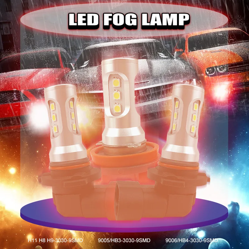 WINTUWAY 2 шт. Автомобильная 9005 9006 H11 5202 PY24W 3030 9SMD противотуманная фара дневная ходовая