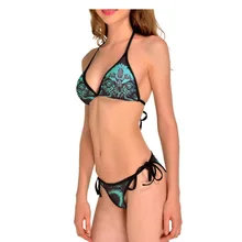 NEW 0016 Sexy Girl Summer cthulhu Geen Dragon 3D Prints Thongs Bikini Set Swimsuit Swimwear Women