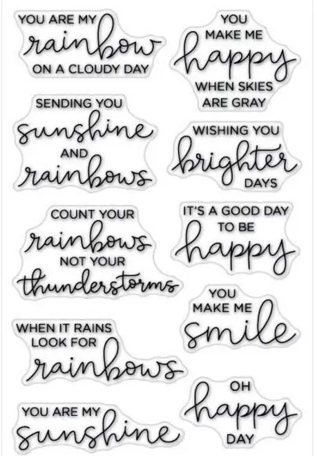 KSCRAFT Clear Silicone Stamps - Caring Sentiments For Card Making & Scrapbooking