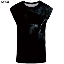 KYKU череп на бак Топ для мужчин черный Singlet дьявол Стрингер хип хоп Мужчин s Бодибилдинг жилет Ftness одежда рубашка без рукавов