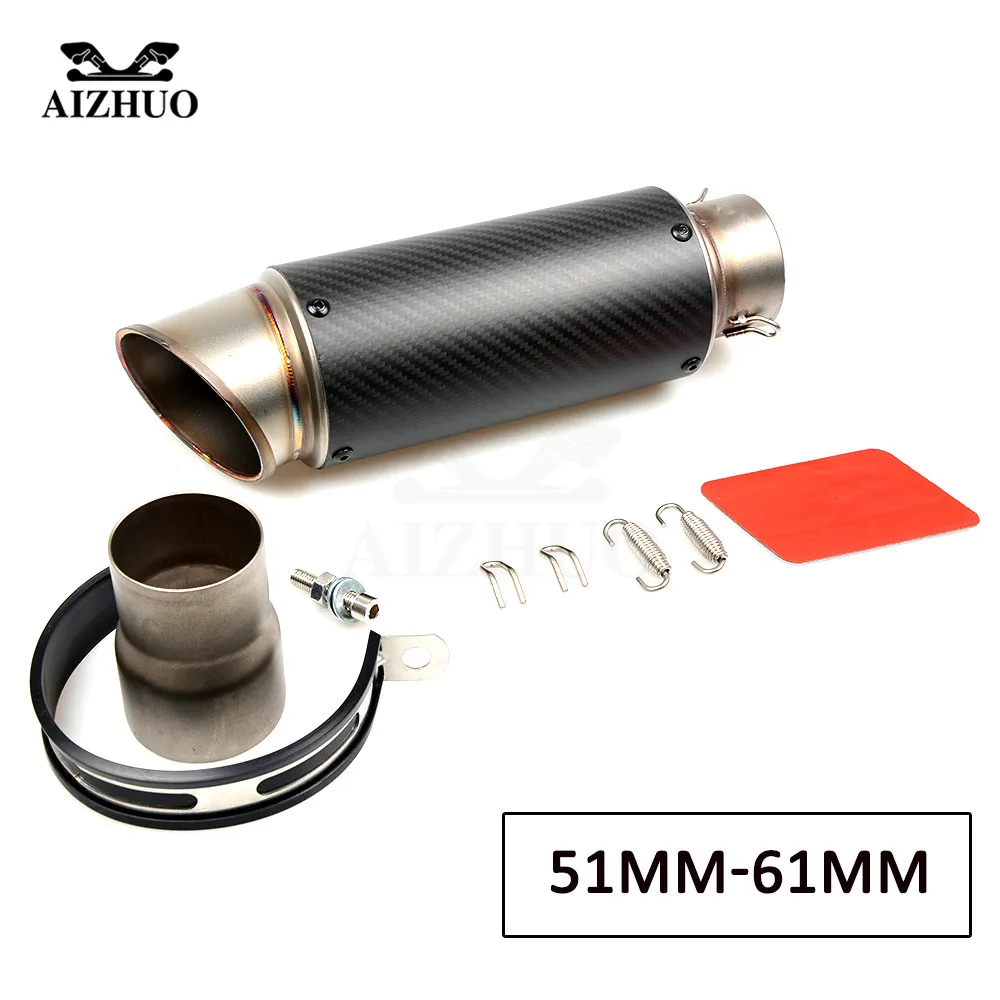 

51mm 61mm Motorcycle Universal Exhaust Muffler Pipe Escape Exhaust for honda hornet cb600f f800r CBR929RR CBR600RR CBR954RR