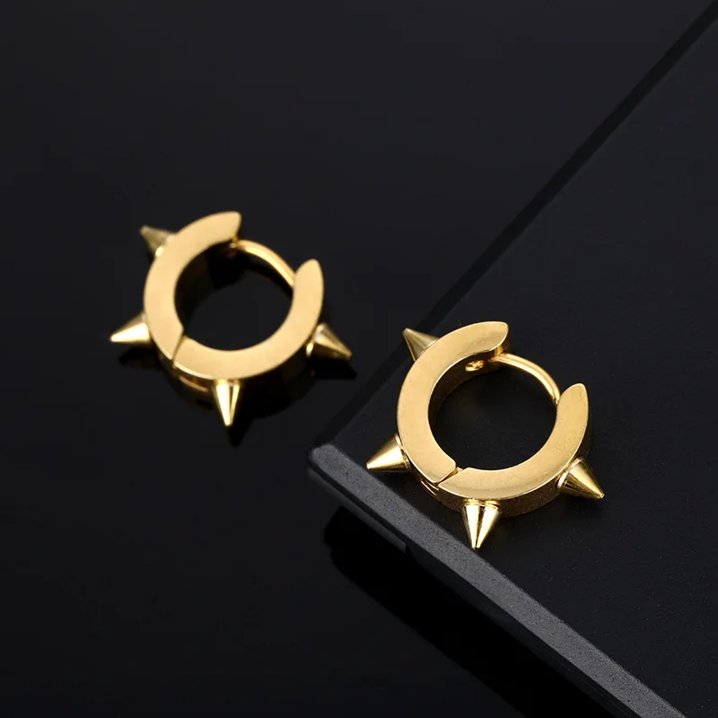 Новая Мода Серебро Золото Цвет Кристалл серьги маленькое кольцо серьги круг серьги-кольца из нержавеющей стали для женщин мужчин ювелирные изделия
