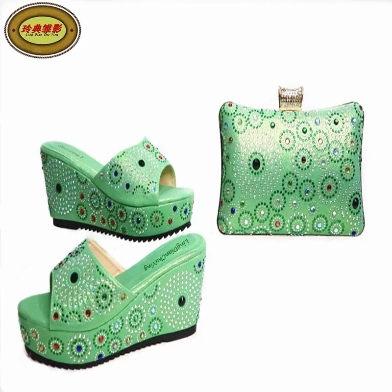 G42 Wholesale African Matching Shoes And Bag Set Latest Italian
