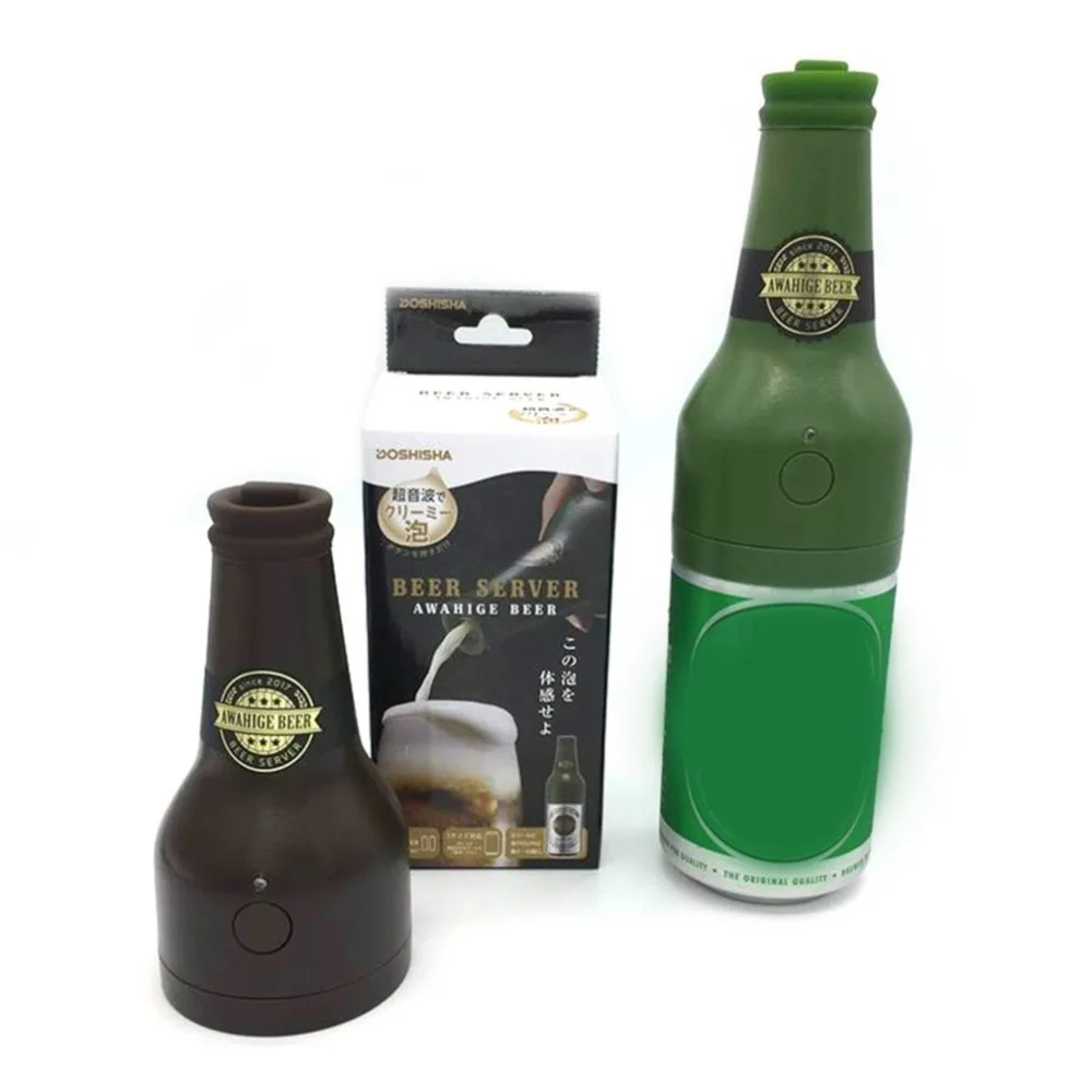 Novelty Ultrasonic Beer Foamer Canned Beer Bottle Shape Foam Maker