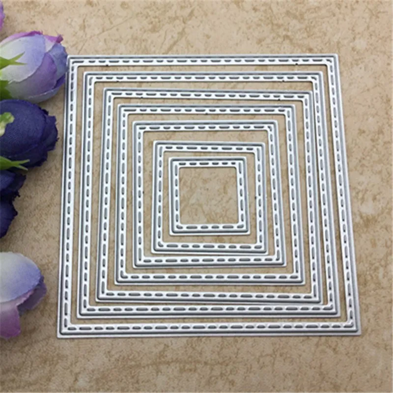 

Outside In Stitched Rectangle Stackables Metal Die cutting Dies For DIY Scrapbooking Photo Album Decorative Embossing