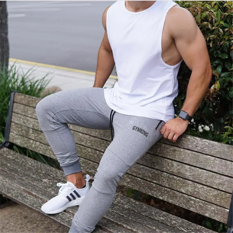 Big size 3XL New Gyms Mens Joggers Pants Cotton Casual Fitness