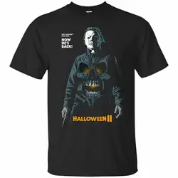 Майкл Майерс Хэллоуин II футболка Хэллоуин ужас футболка по мотивам фильма короткий рукав дешевые оптовая продажа футболки, 100% хлопок для