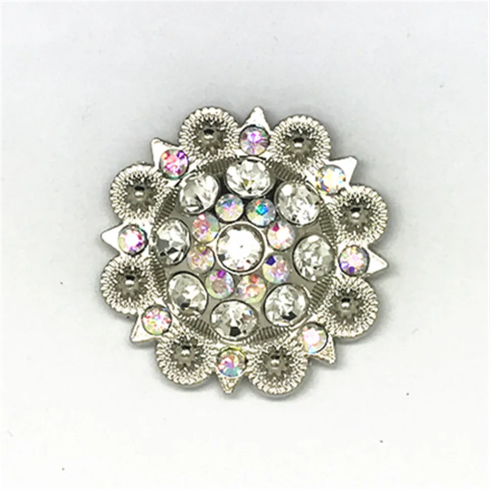 Ковбойская пряжка с кристаллами на ремне Кончо с металлической алмазной пряжкой с винтовой одеждой аксессуары - Цвет: Color12