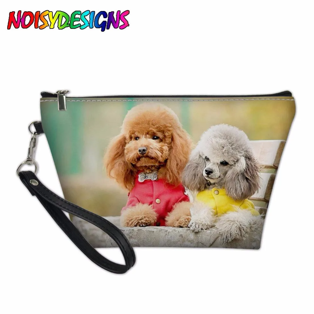 

Travel Dog Pattern Cosmetic Bag Multifunction Women Toiletries Organizer Poodle Dog Print Makeup Bags Storage Make Up Case