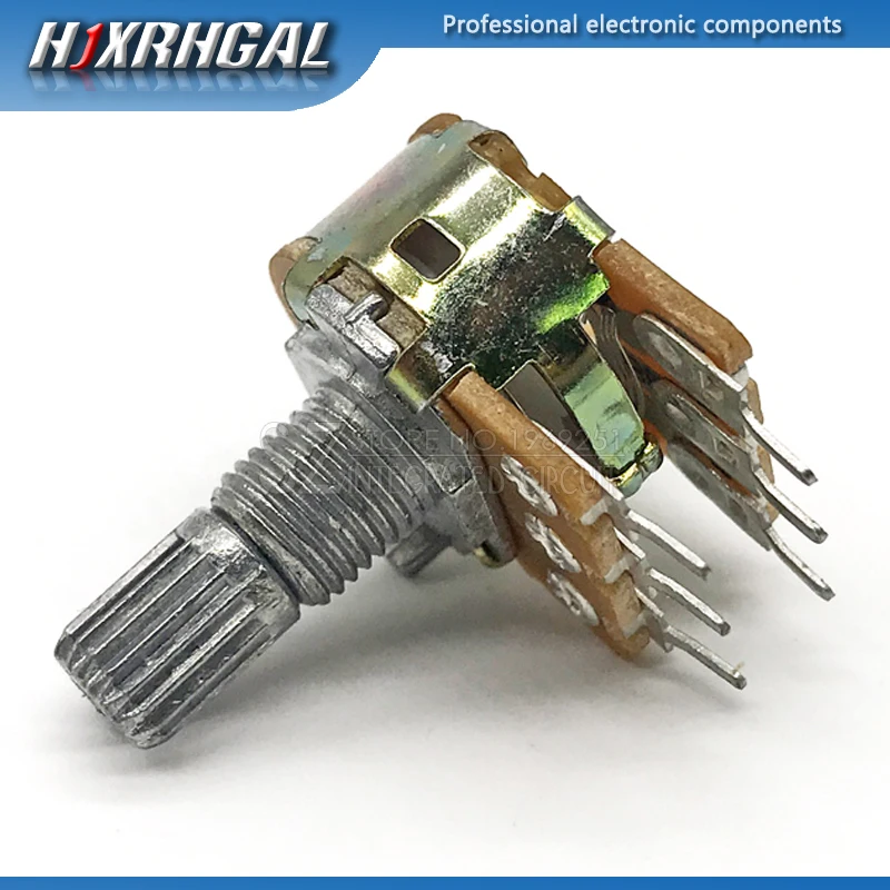 5pcs B1K B2K B5K B10K B20K B50K B100K B500K B1M 6Pin Shaft WH148 Potentiometer rotary potentiometer adjustable resistor 1K 2K 5K 10K 20K 50K 100K 500K 1M hjxrhgal