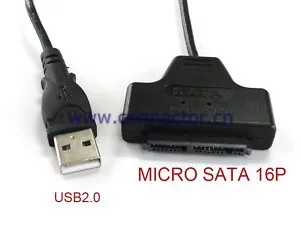 

CYDZ USB 2.0 to 7+9 16P Micro SATA 1.8" Drive Adapter Cable