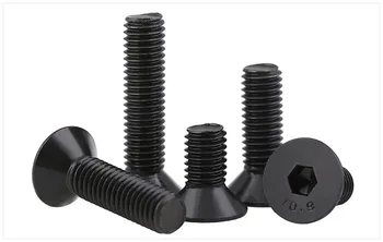 

DIN7991 10.9 carbon steel countersunk head M1.6 M2 M2.5 M3 screws bolts black flat head screws Hex socket screws