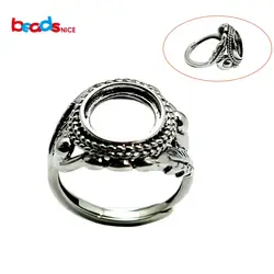 Beadsnice тайский серебряный лист круглый хвост кольца Мода палец Ювелирные изделия Новое поступление S925 Серебряное кольцо для Для женщин Для