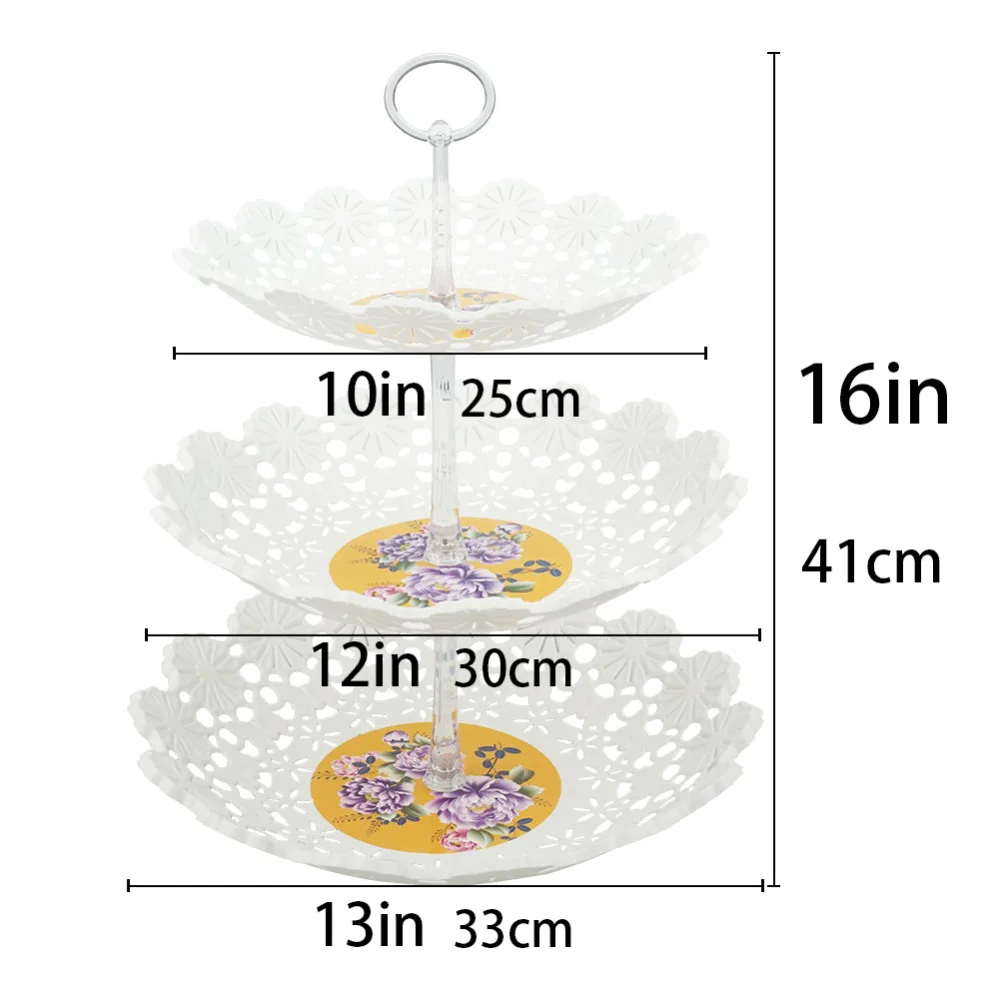 Белый Пластик 3-х уровневая столешница Фруктовая корзинка держатель-идеально подходит для фруктов, овощей, закусок, предметы домашнего обихода и многое другое