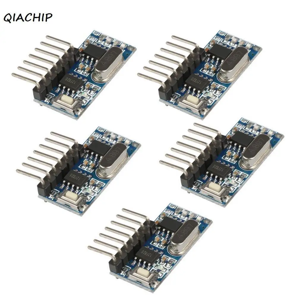 

KKKKUI 5pcs 315MHz RF Receiver Learning 1527 Code Decoder Module 315MHz 4 Channel Output For Remote Control 2262 Encoding DS25