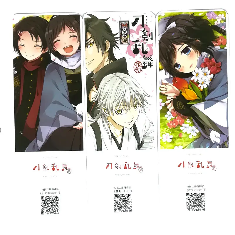 36 шт./компл. аниме Touken Ranbu Бумага Закладка для книги канцелярские принадлежности закладки книжные держатели карты сообщения подарочные канцелярские товары