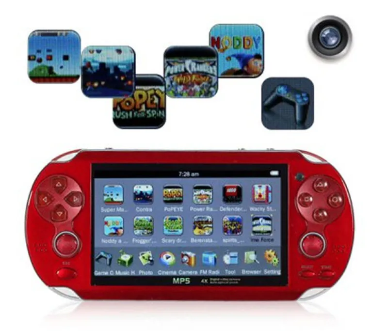 4 3 дюймов 4G портативная игровая консоль v3000 ТВ выход для PSP PMP MP5|Портативные