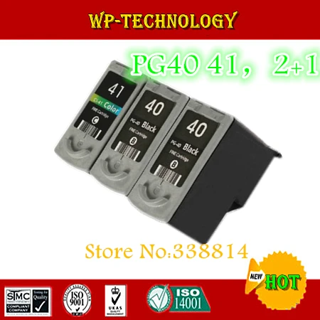 

2BK+1C Remanufactured ink cartridge suit for PG40 CL41, suit for  Canon iP1200,iP1600,Ip2200 , finished products Full ink