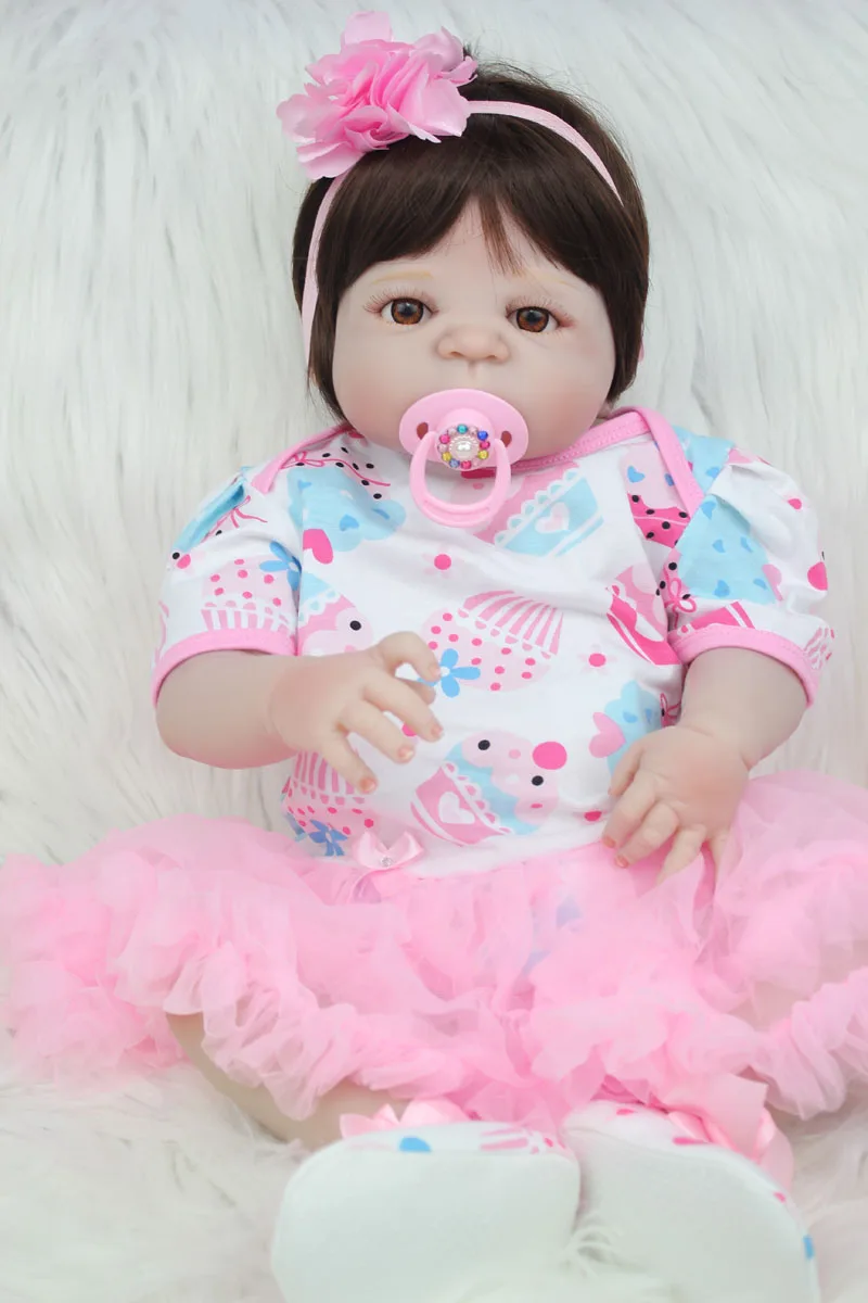 55 см полностью силиконовая кукла Reborn Baby Doll Toy 22 дюймов виниловая кукла для новорожденных девочек-принцесс прекрасный подарок на день рождения Рождественский подарок