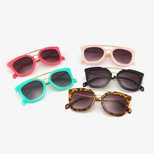 Классическая мода для мальчиков и девочек UV400 металлическая ножка очки дети/дети наклейки очки oculos de sol стильные очки n543