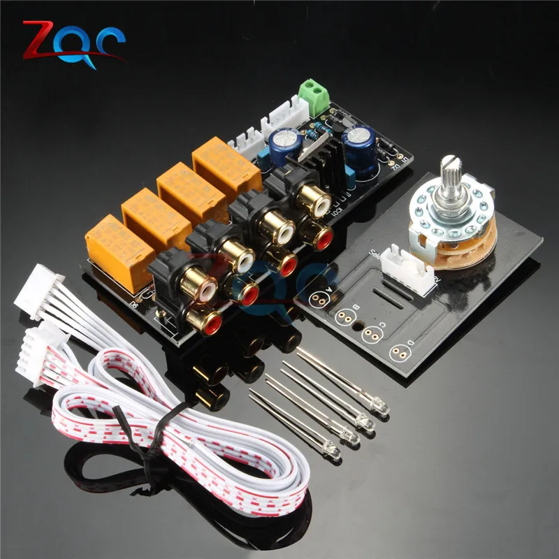 DIY Board Relay Switch Signal Selector for Audio Input Signal Amplifier