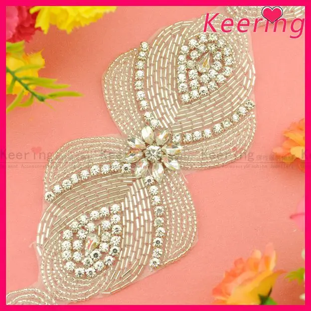 

2015 New Fashion Shiny Crystal Rhinestone Applique Patches WRA-722