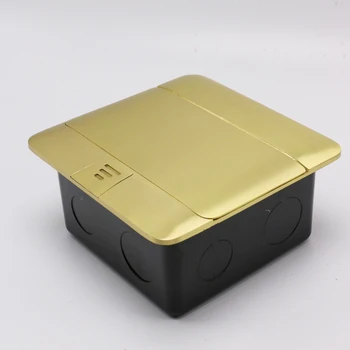 

10A 250V EU 2 Pin Socket with Computer Socket & US 2 Pin Socket Brass Arc Shape Pop-up Floor Socket Outlet