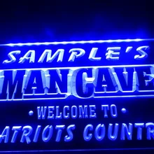 DZ036-для персонализированного названия Человек Пещера Патриоты Страна Бар Пивной светодиодный неоновый свет знак