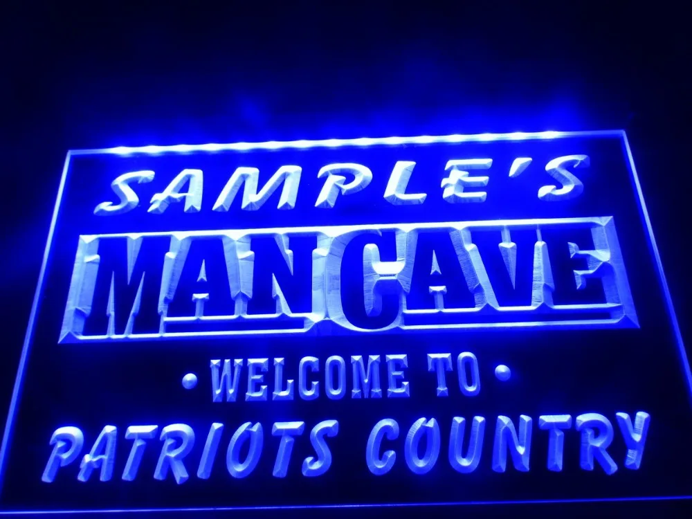 

DZ036- Name Personalized Custom Man Cave Patriots Country Pub Bar Beer LED Neon Light Sign