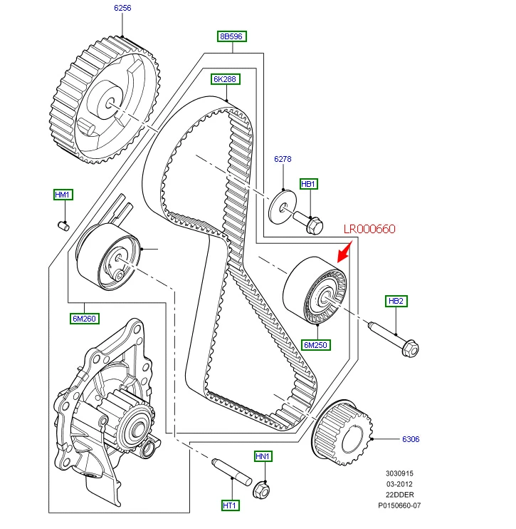 LR000660 автоматический натяжной ролик для Range Rover Evoque 2012 Freelander 2 2006 шкив автомобиля|kit