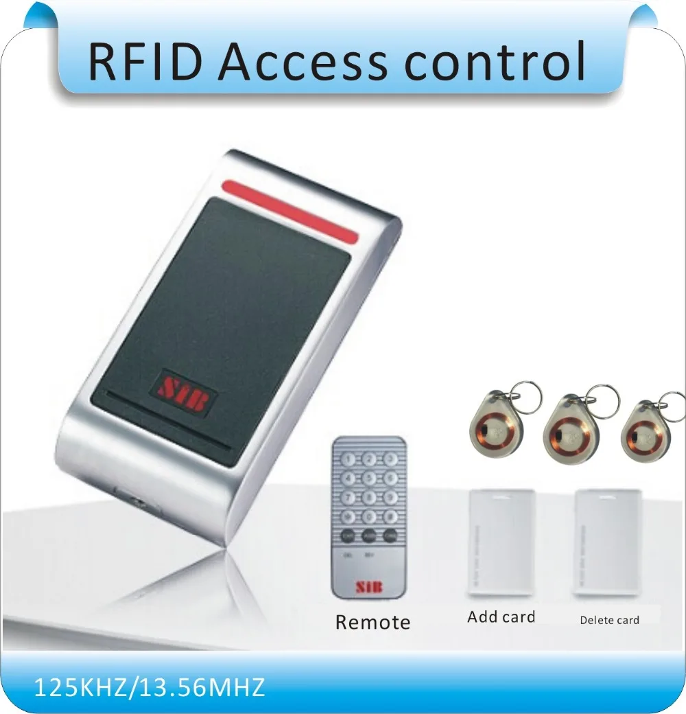 Aluminum metal shell waterproof RFID125KHZ entrance guard system, admin card (remote control) register/ delete user card admin