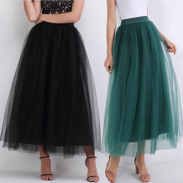 faldas moda 2019 midi larga falda tul mujer plisada faldas Propina Falda de hada _ AliExpress Mobile