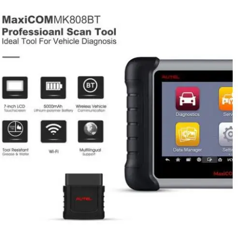 Autel MaxiCOM MK808BT OBD2 диагностическое сканирующее устройство антиблокировочная система тормозов система пассивной безопасности EPB DPF BMS SAS давления воздуха в шинах IMMO MK808 считыватель кода