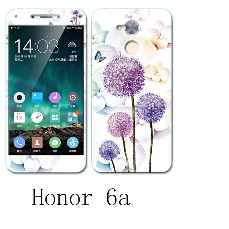 Huawei honor 6a чехол 360 градусов защитный ТПУ чехол+ цветной Интегрированный чехол из закаленного стекла для huawei honor 6a бренд#3088 - Цвет: color as photo