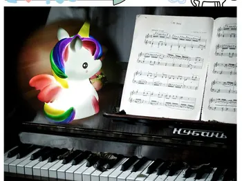 

2pcs/set Colorful unicorn night light shining gifts with 3*lr44 Can used more than 12-14 hours Small led toy for kids gift