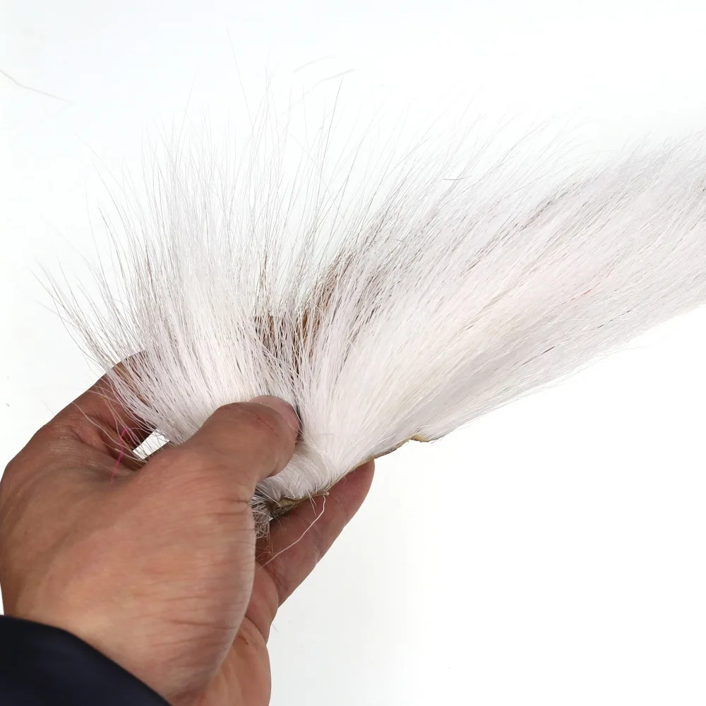 Bimoo 1 шт многоцветная петля для мух Bucktail весь хвост рыболовный Bucktail Волосы оленя материалы для завязывания мух крючки Джиги белый красный черный