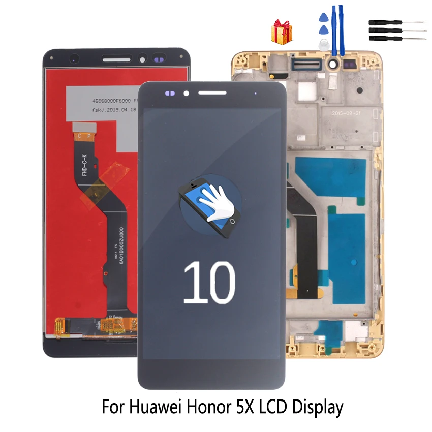 

Original For Huawei Honor 5X Touch Screen Digitizer LCD Display Phone Parts For Honor 5X Screen LCD Display Free Tools
