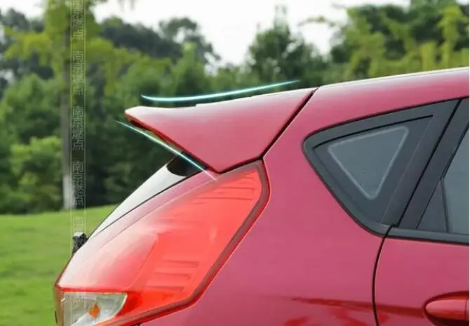ABS Неокрашенный задний крыло багажника выступ Спойлеры для Ford Fiesta хэтчбек 2009 2010