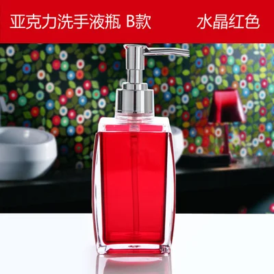 Houmaid аксессуары для ванной комнаты наборы Европейской смолы отель душ Шампунь бутылка мыло для рук диспенсер жидкости - Цвет: Красный