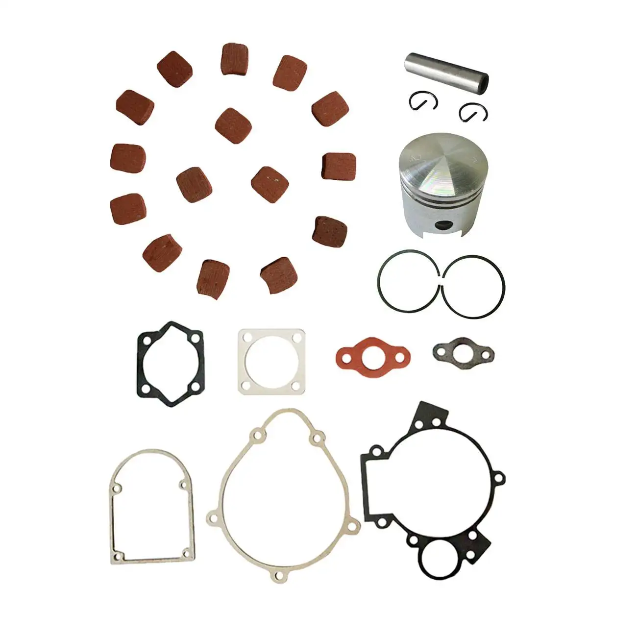 Square Clutch Pads Gasket Kit Piston Ring Set Kit For 80cc Motorized