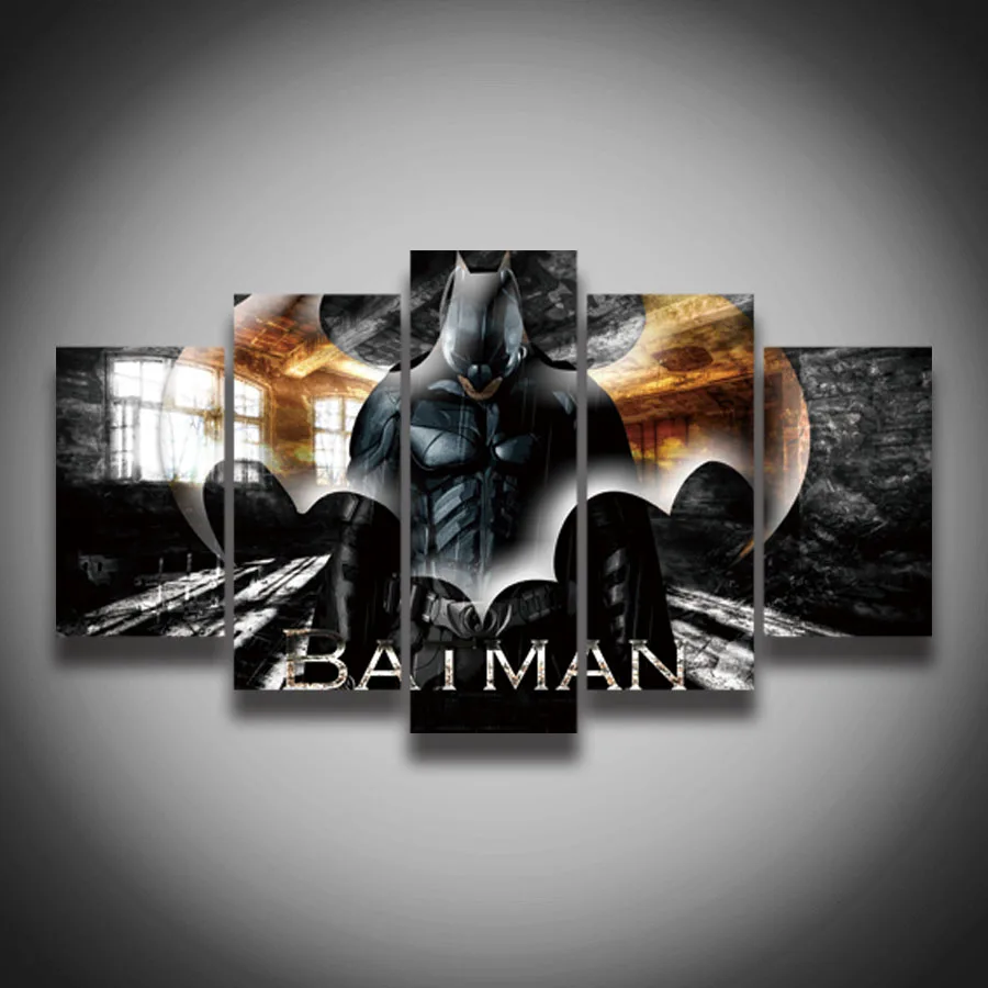 Framed High quality Printed movie picture Batman painting on canvas 5