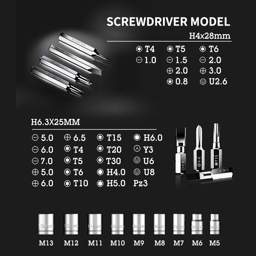 43 в 1 Набор крестообразных отверток Phillips/щелевые биты с магнитным мультиинструментом бытовая техника ремонт ручных инструментов набор