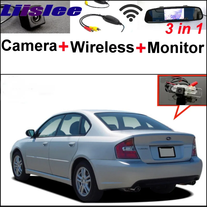 

3 in1 Special Rear View Camera + Wireless Receiver + Mirror Monitor Easy Parking System For Subaru Legacy B4 Liberty MK4 Sedan