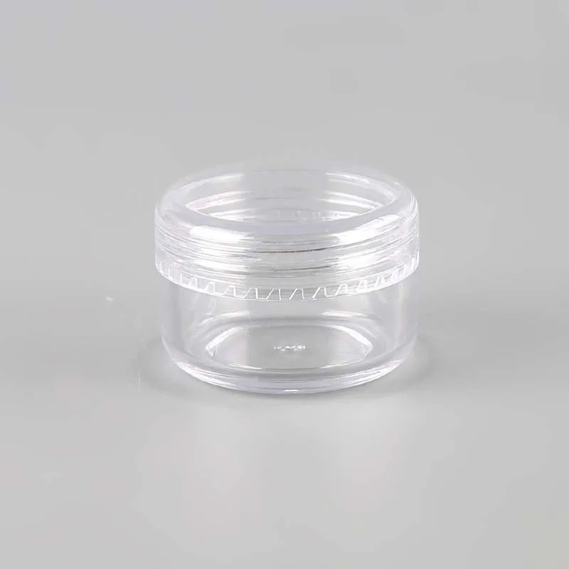 

10PCS Cosmetics Jar Box Makeup Cream Nail Art Cosmetic Bead Storage Pot Container Round Bottle Portable Plastic Transparent Case