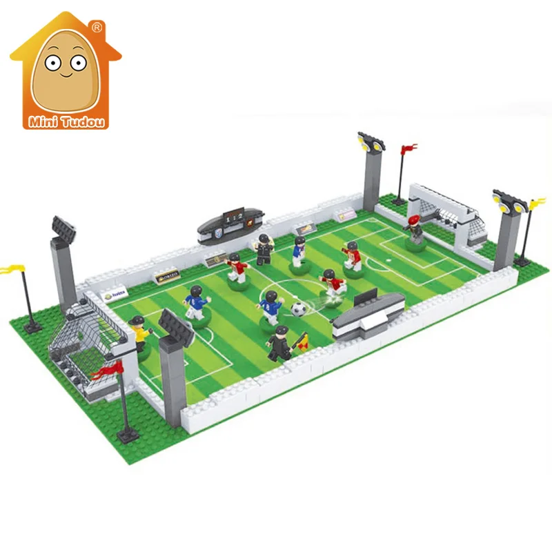 

Brand Compatible Small Blocks Football Field Model 251PCS/387PCS Building Kit Kids Educational Bricks Figures Toys