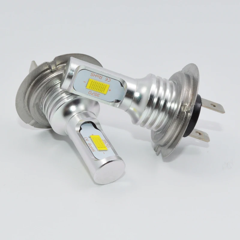 1 пара Автомобильные светодиодные лампы 72 Вт H7 6000 лм|Передние LED-фары для авто| |