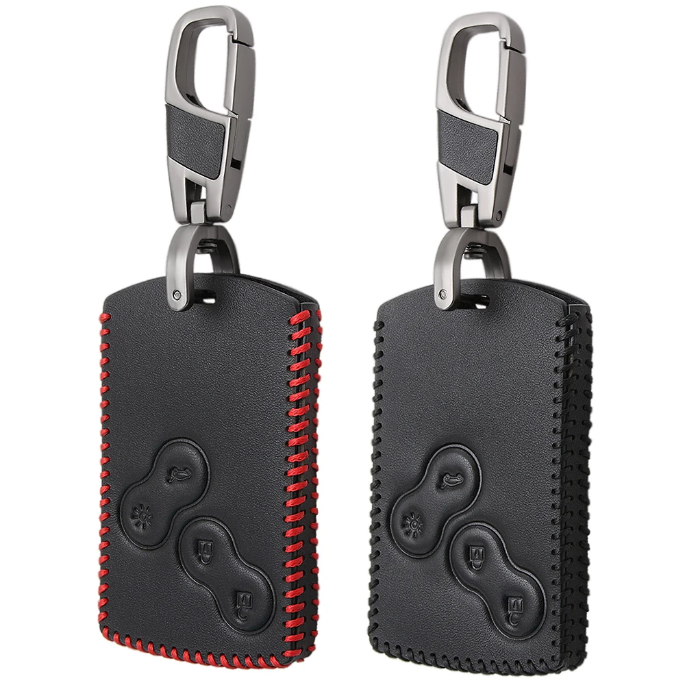 

Leather Car Key Protective Holder Case Cover for Renault Koleos Laguna 2 3 Megane 2 3 Sandero Scenic Captur Clio Duster Fluence